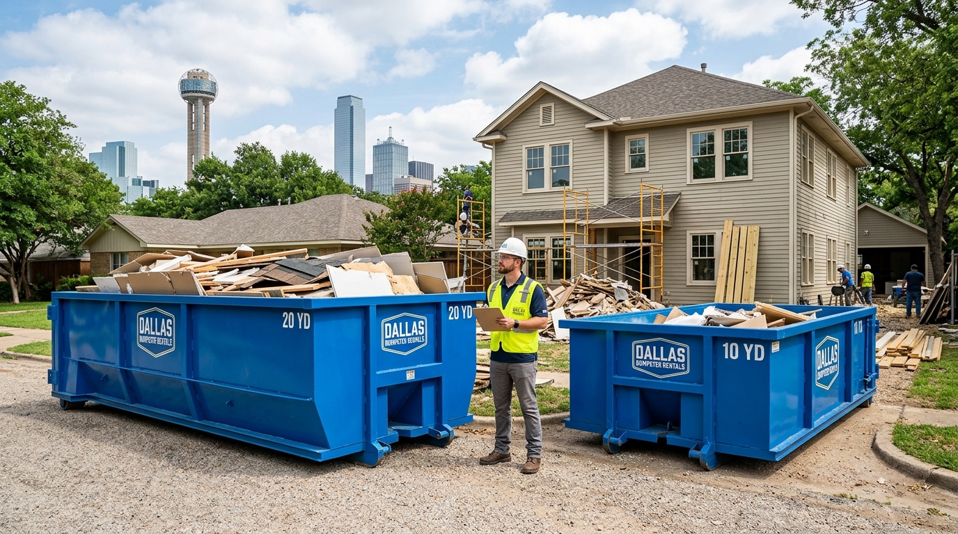 How to Choose the Right Dumpster Size for a Dallas Renovation