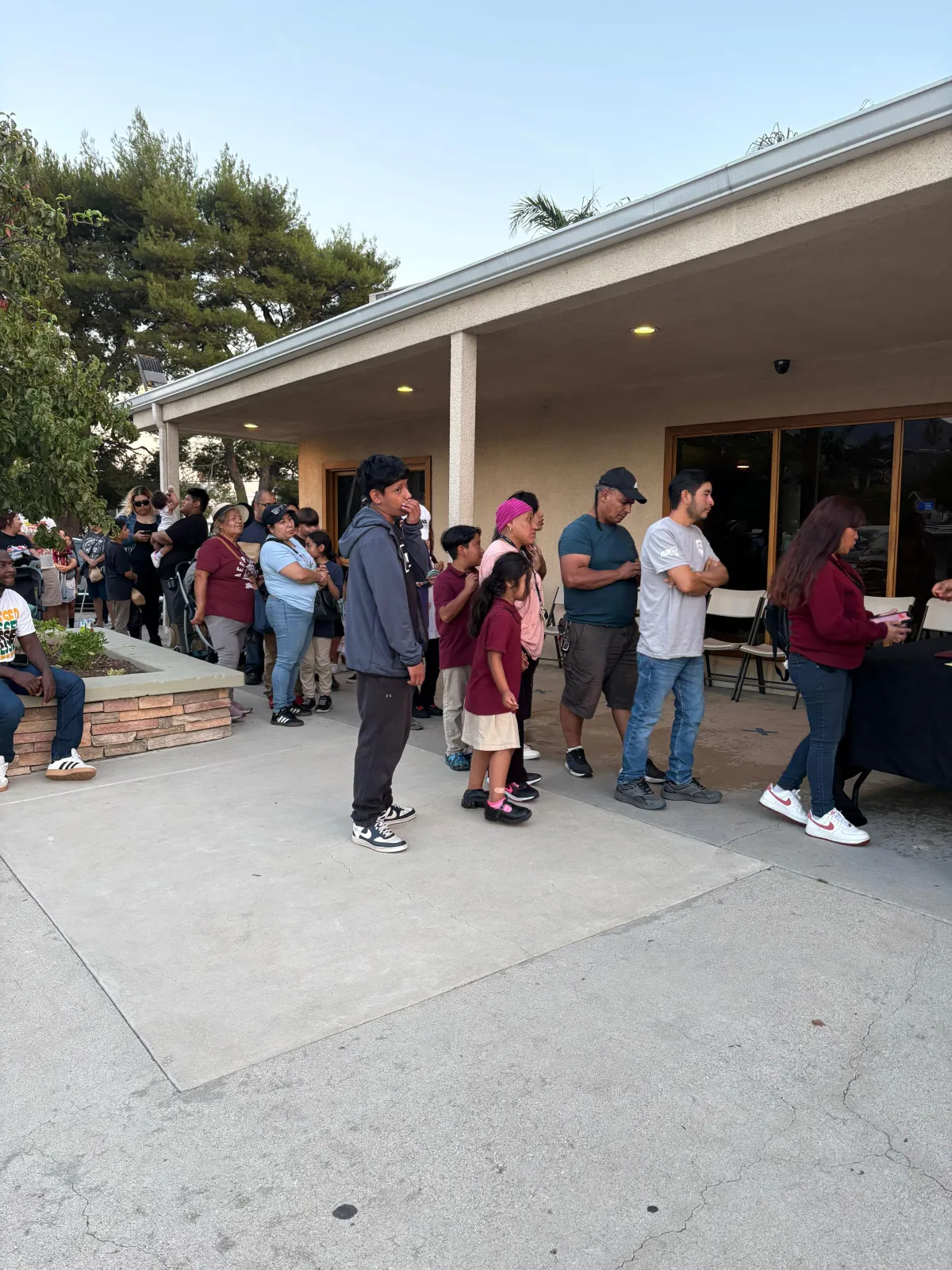 Multigenerational church community sharing warm moments and mentoring together