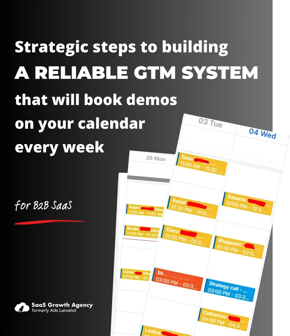 Strategic steps for building a reliable Go-To-Market system to book weekly demos for B2B SaaS