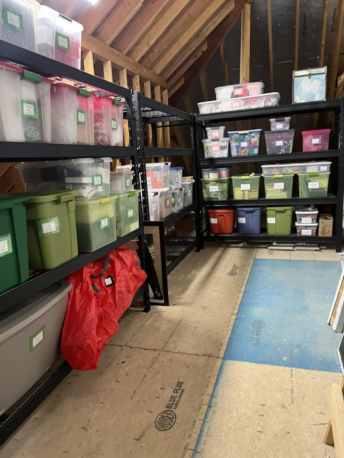 Attic after organizing