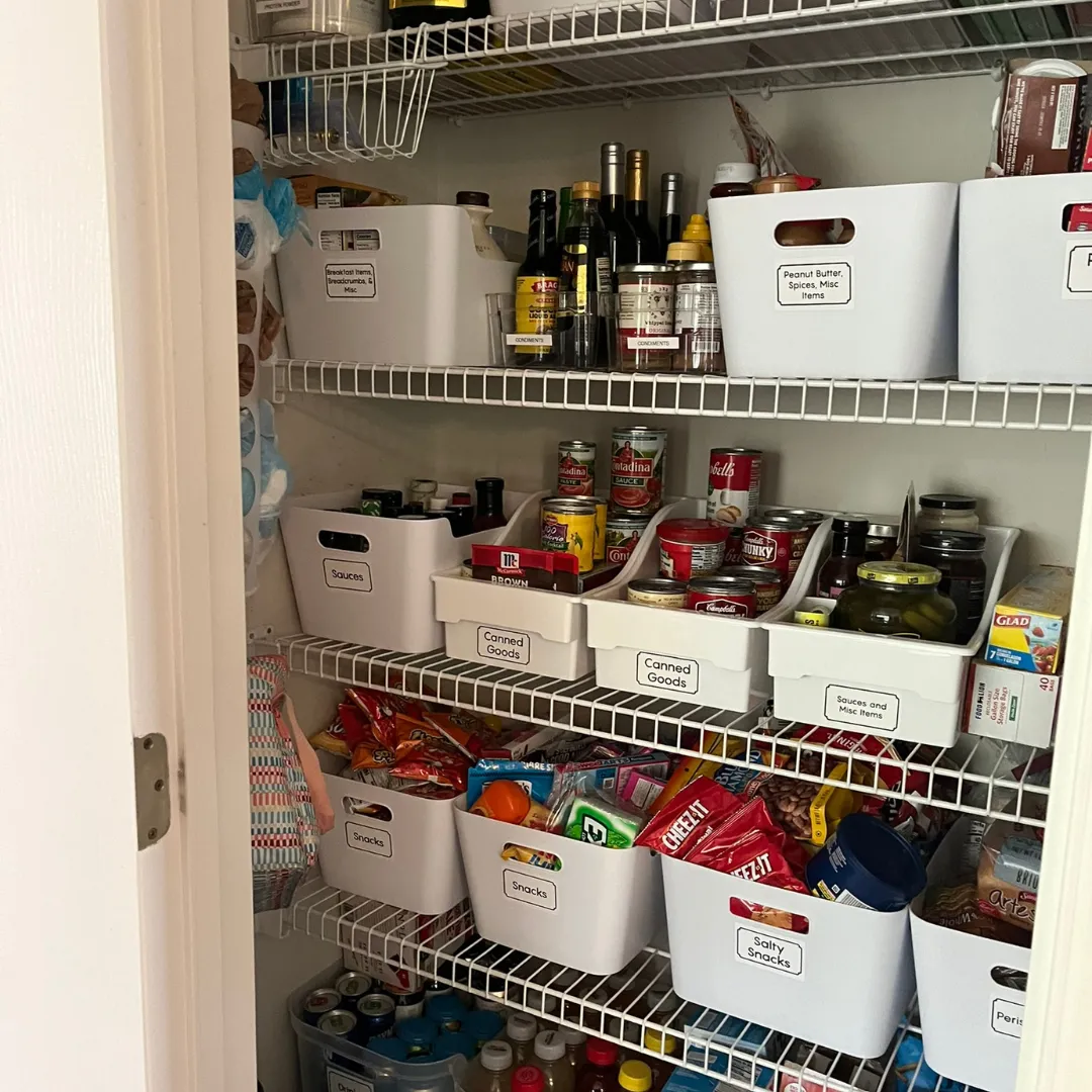 Closet unpacked and setup with system