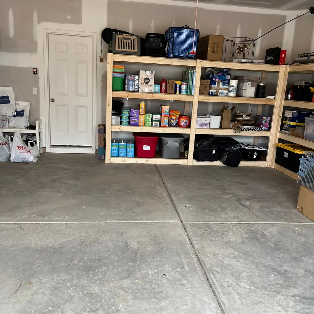 Closet unpacked and setup with system