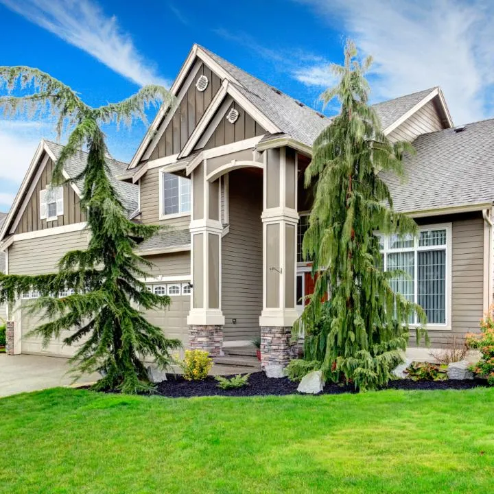 House with brown stucco