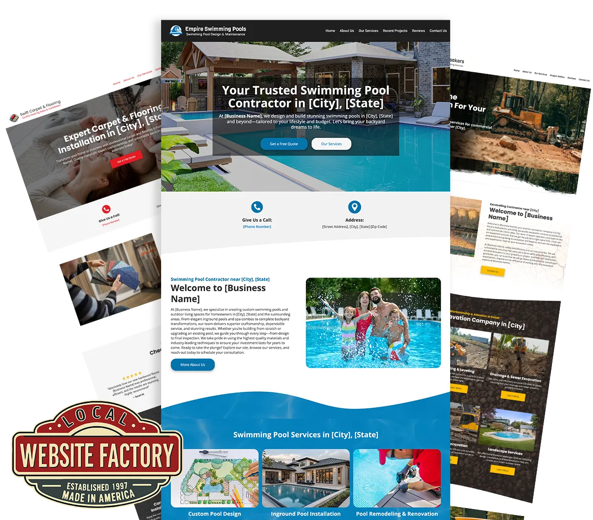 Template websites for local businesses