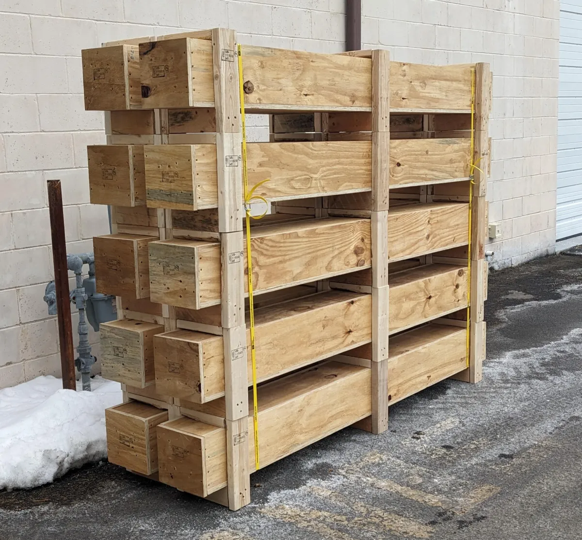 Consolidated inventory ready to be fulfilled.