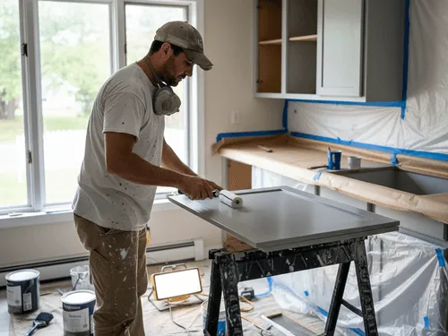 East Northport, NY Kitchen Cabinet Painting