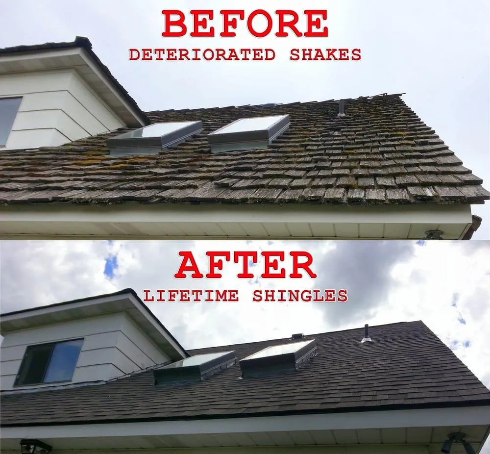 Before and after shingles