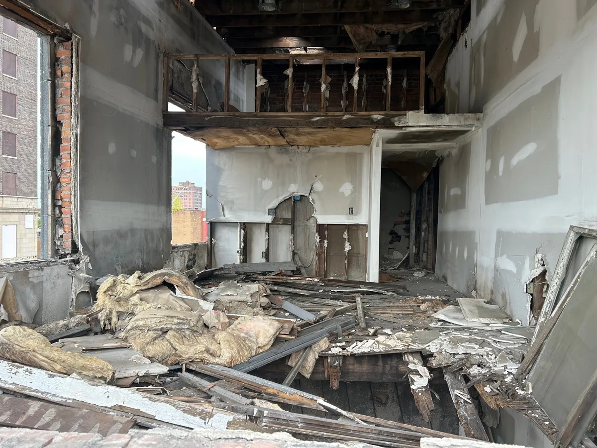 Interior conditions at 2900 Cass before stabilization