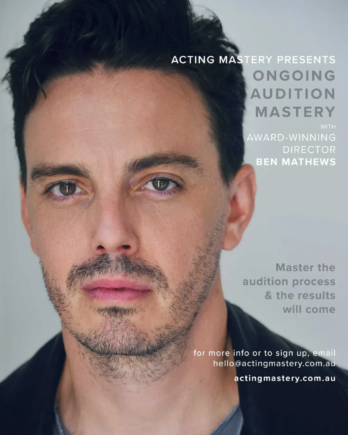 Audition Mastery ongoing camera class Sydney