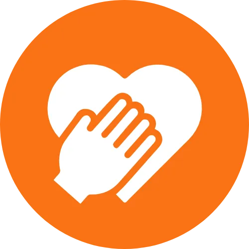 Coral outline icon of a heart.