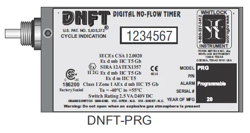 Whitlock DNFT LED –PRG - 20 to 255 Secs