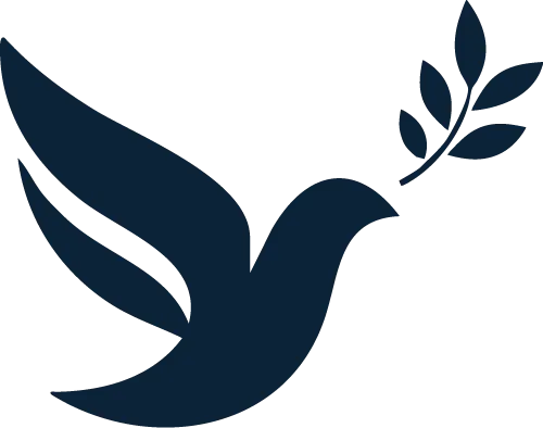 Dove carrying an olive branch symbolizing global understand, global leadership, and global benevolence at The Whigham School.