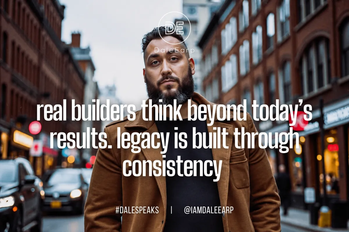 real builders think beyond today’s results. legacy is built through consistency 