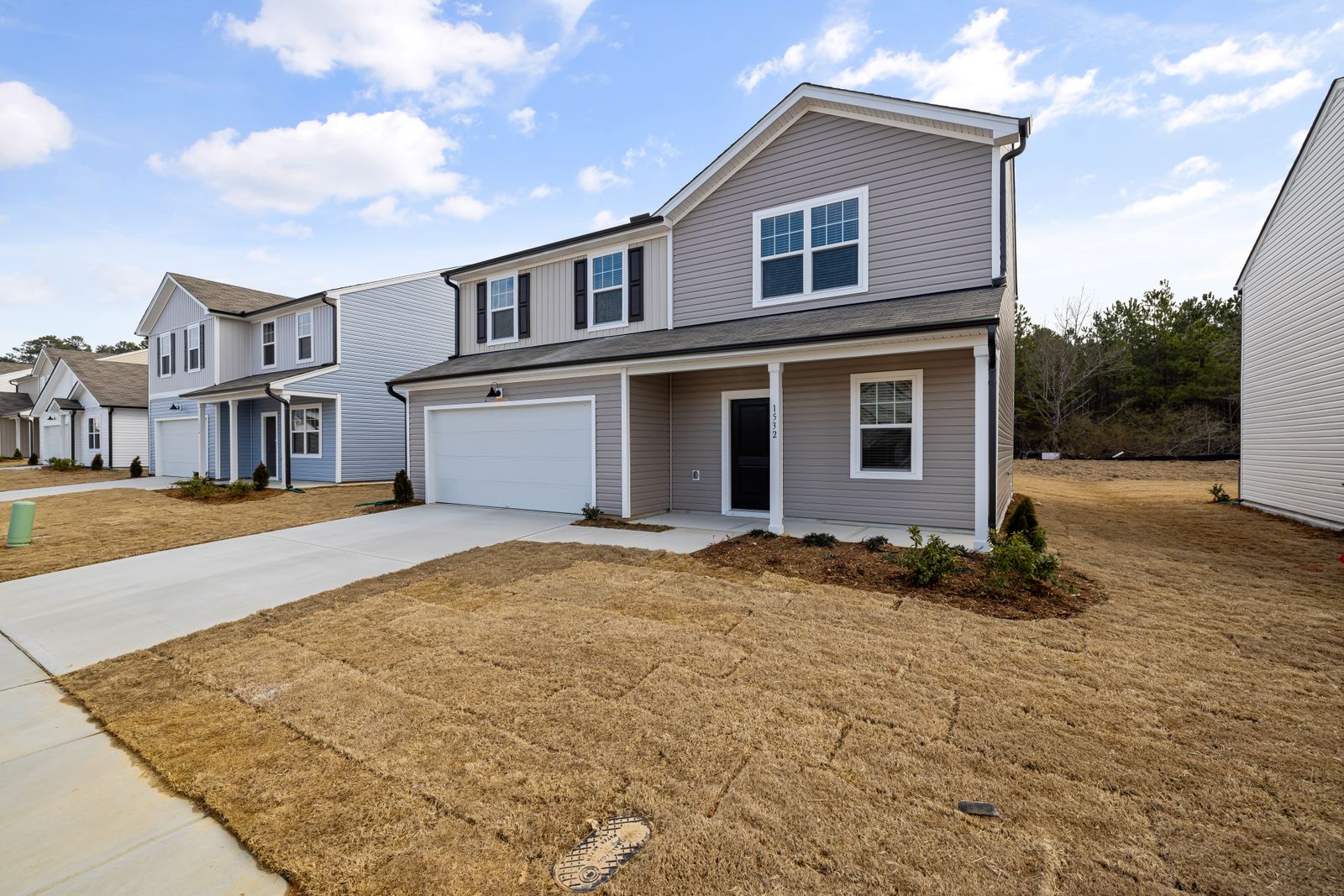Suburban homes under clear blue sky in the high desert