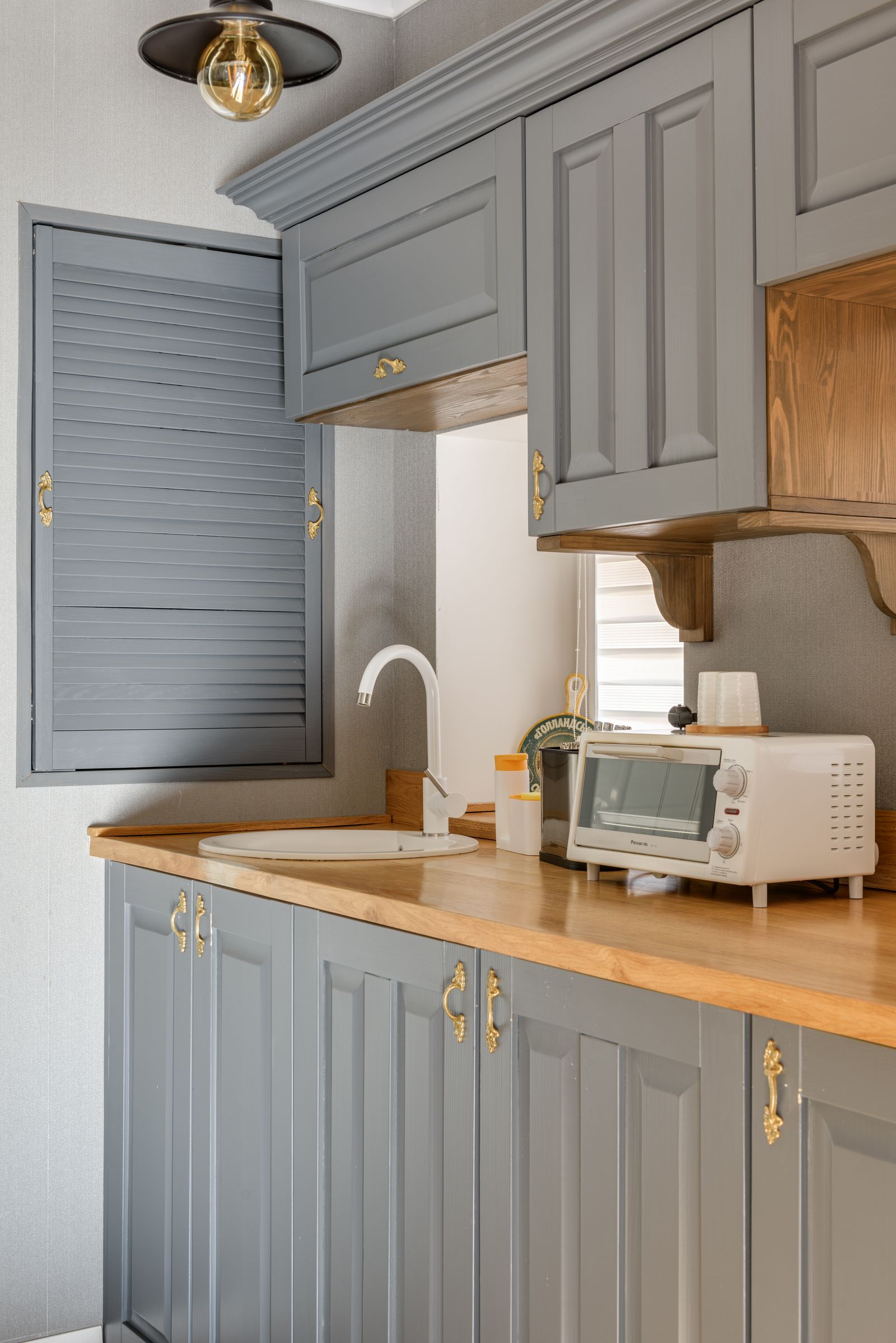 Cabinet refinishing photo