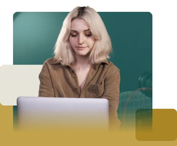 Girl with Backpack Looking at Art