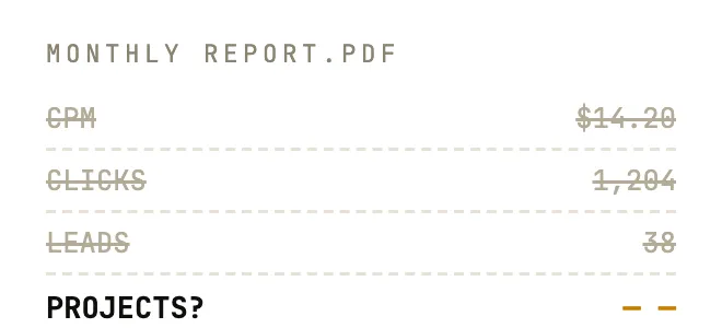 Tracking stops at the lead graphic