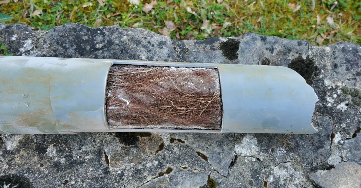 main line full of roots