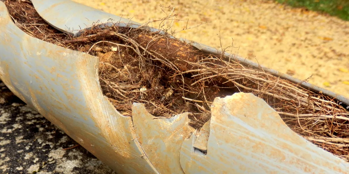 main line full of roots