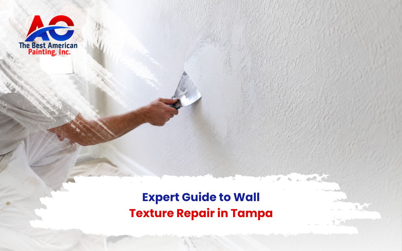 Wall texture repair in Tampa for a clean interior finish