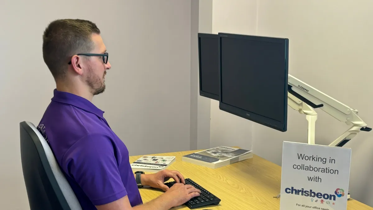 Matt at posture desk 