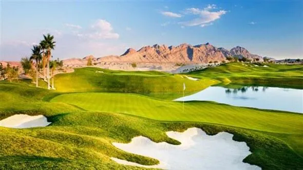 Elevated view deck with pergola and lights in Falcon Ridge, Mesquite