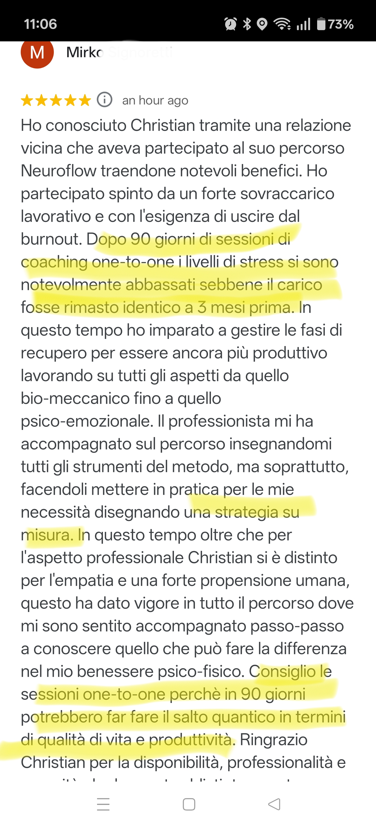 conversazione hatsapp con cliente neuroflow