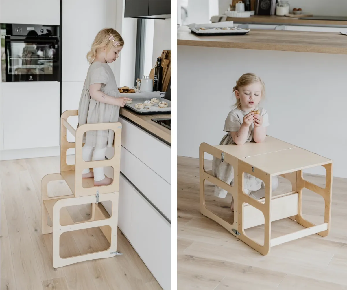 Montessori kitchen tower/stool