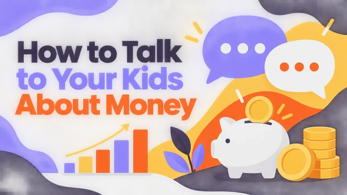 Illustration for the WealthMore guide: How to Talk to Your Kids About Money: 7 Best Tips to Start