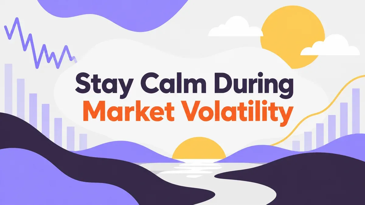 Illustration for the WealthMore guide: Stay Calm During Market Volatility: 5 Real Steps to Avoid Panic