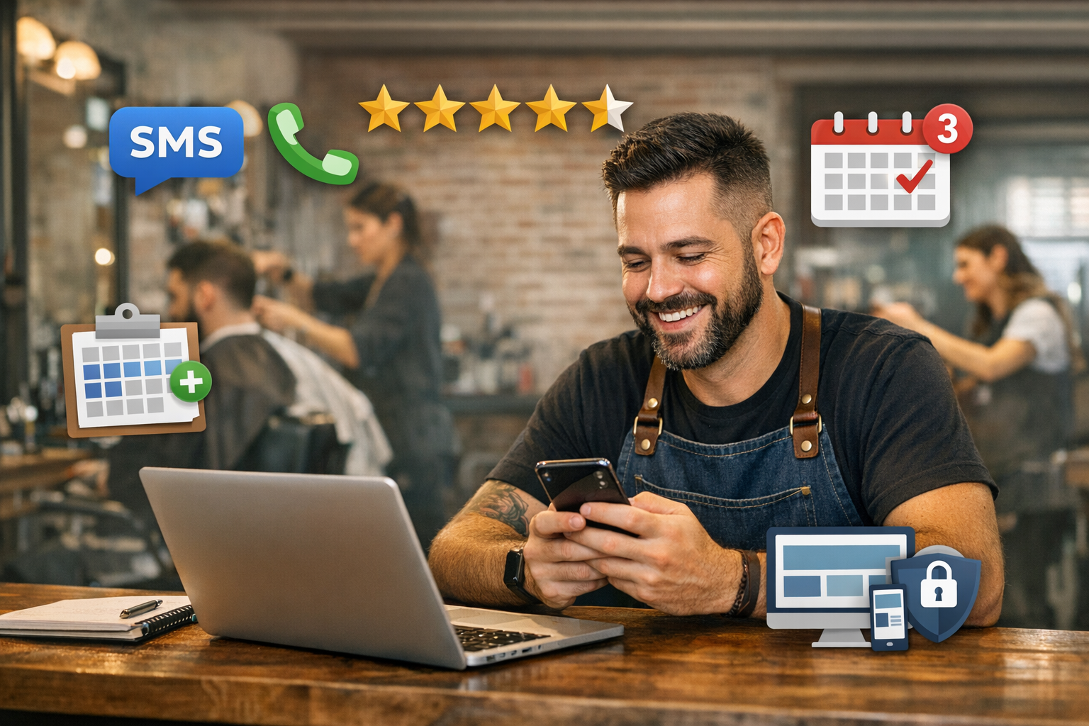 Professional website design for beauty business with online booking