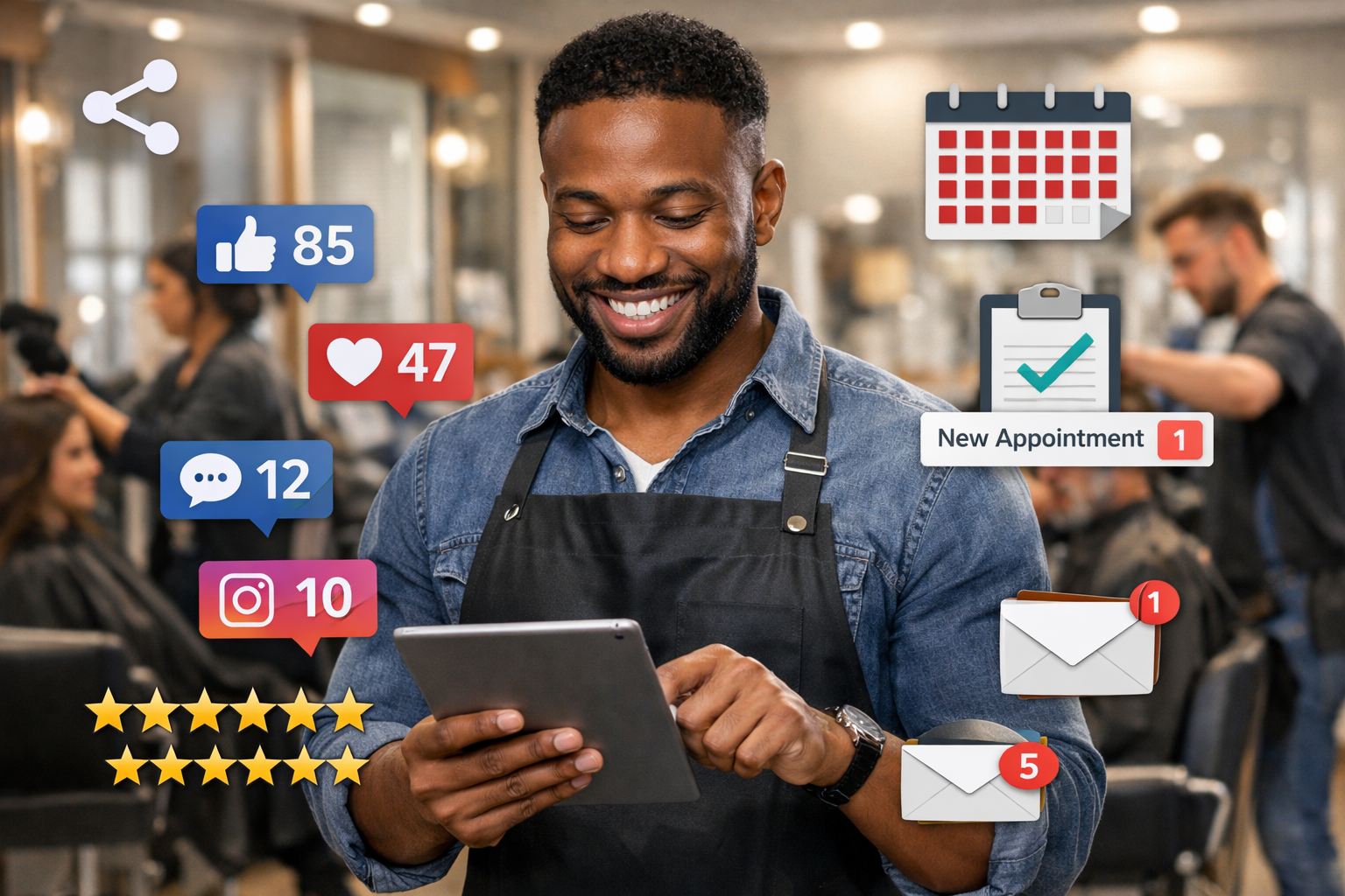 Social media management for salon Instagram and Facebook accounts