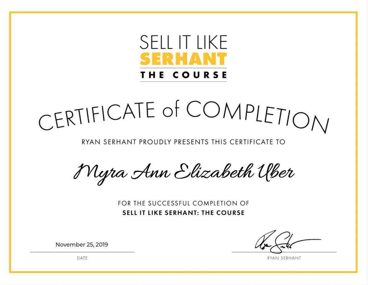 Sell It Like Serhant - The Course