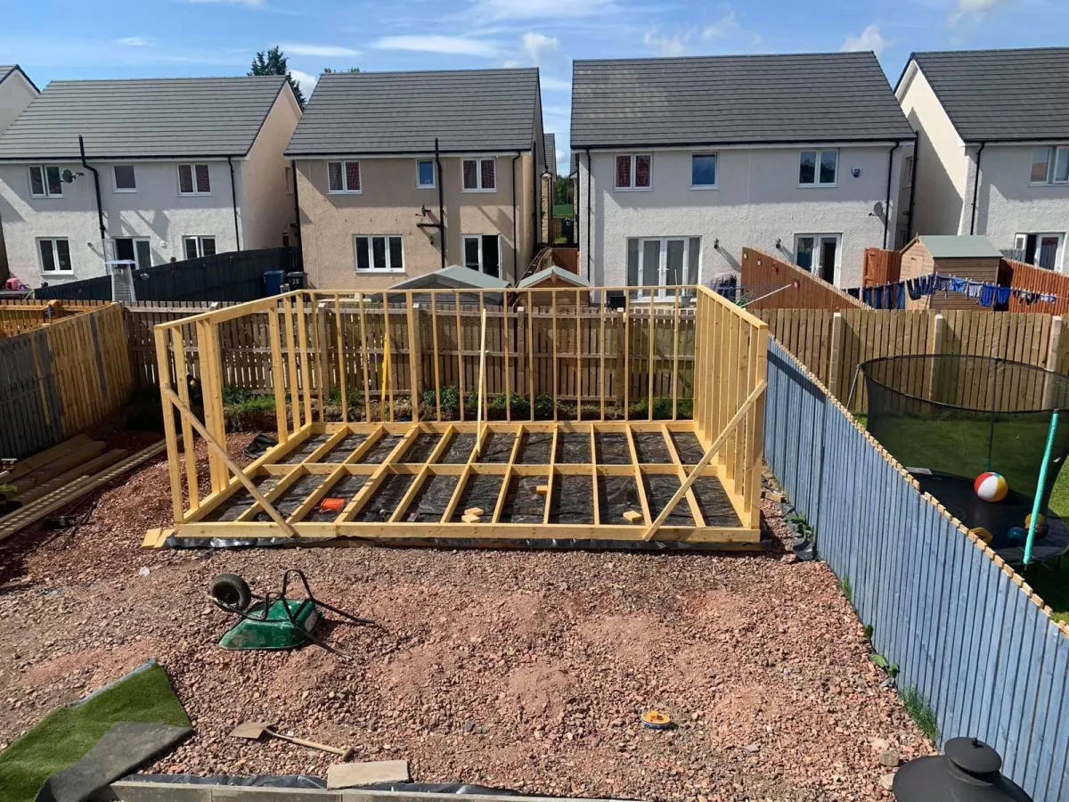 frame work of an out house by Final Finish Edinburgh