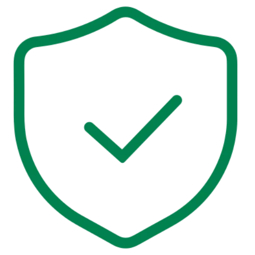 Shield icon symbolising that JF Roofers are fully insured, ensuring homeowners that their roofing projects are secure and safe in professional hands.