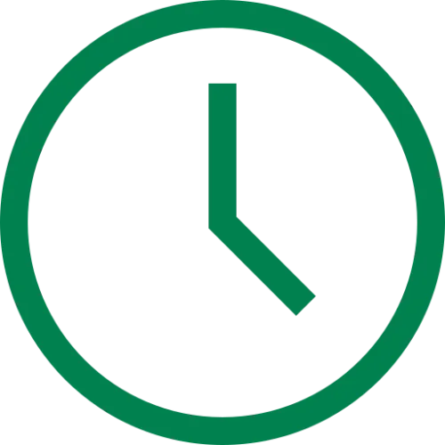 Clock icon symbolising JF Roofers' prompt response time, ensuring quick and efficient service for all roofing needs.