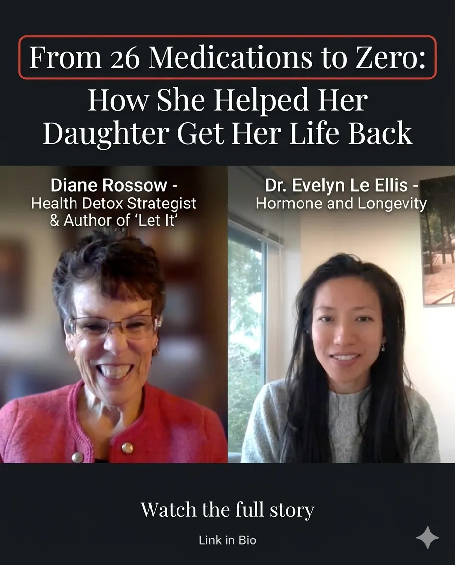 Dr. Evelyn Le Ellis interviewing Diane Rossow about detoxification, cellular health, redox cell signaling, inflammation, and healing from chronic illness
