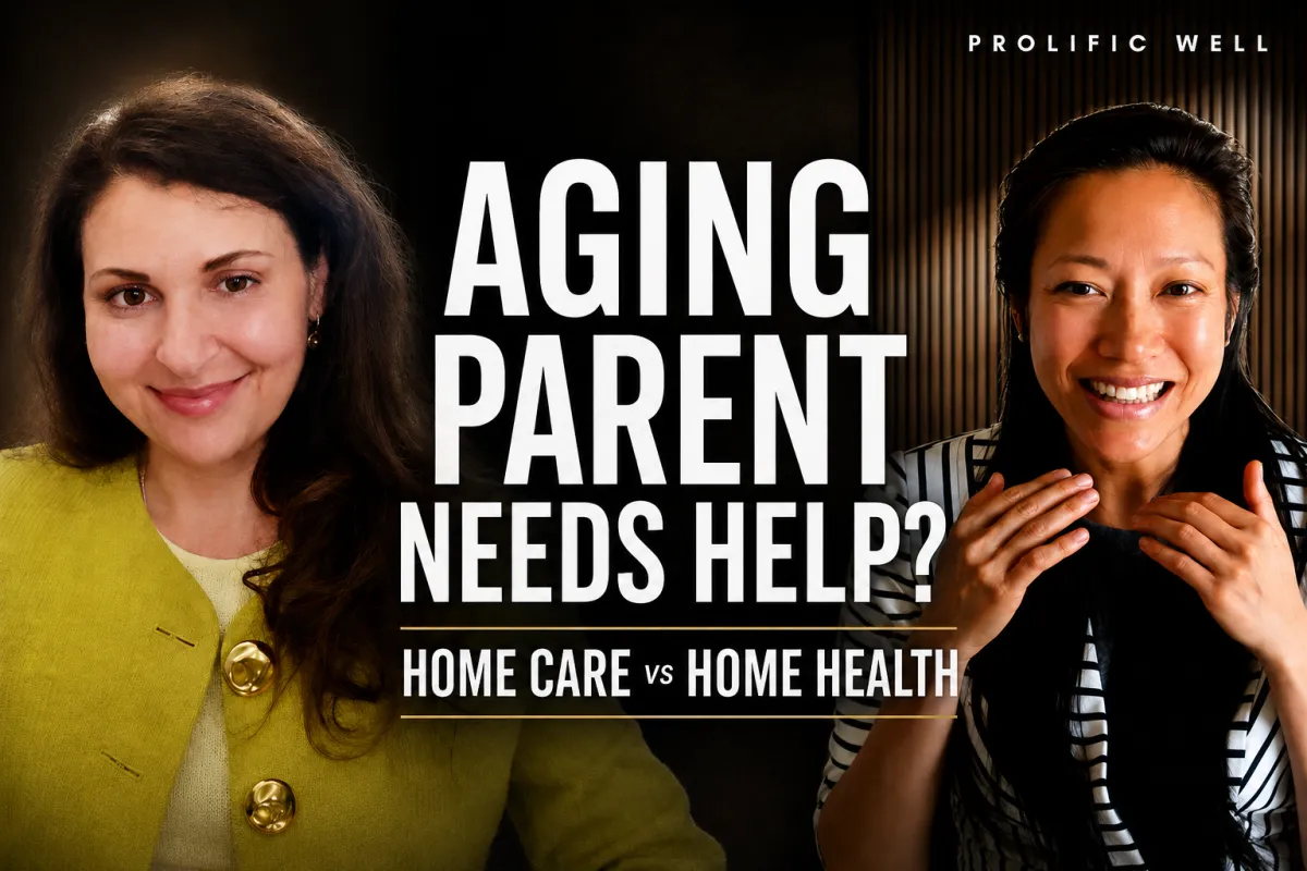 Dr. Evelyn Ellis and Natalya Rubel discussing aging parents, home care vs home health, hospital discharge, caregiver support, and how to help older adults stay safely at home.