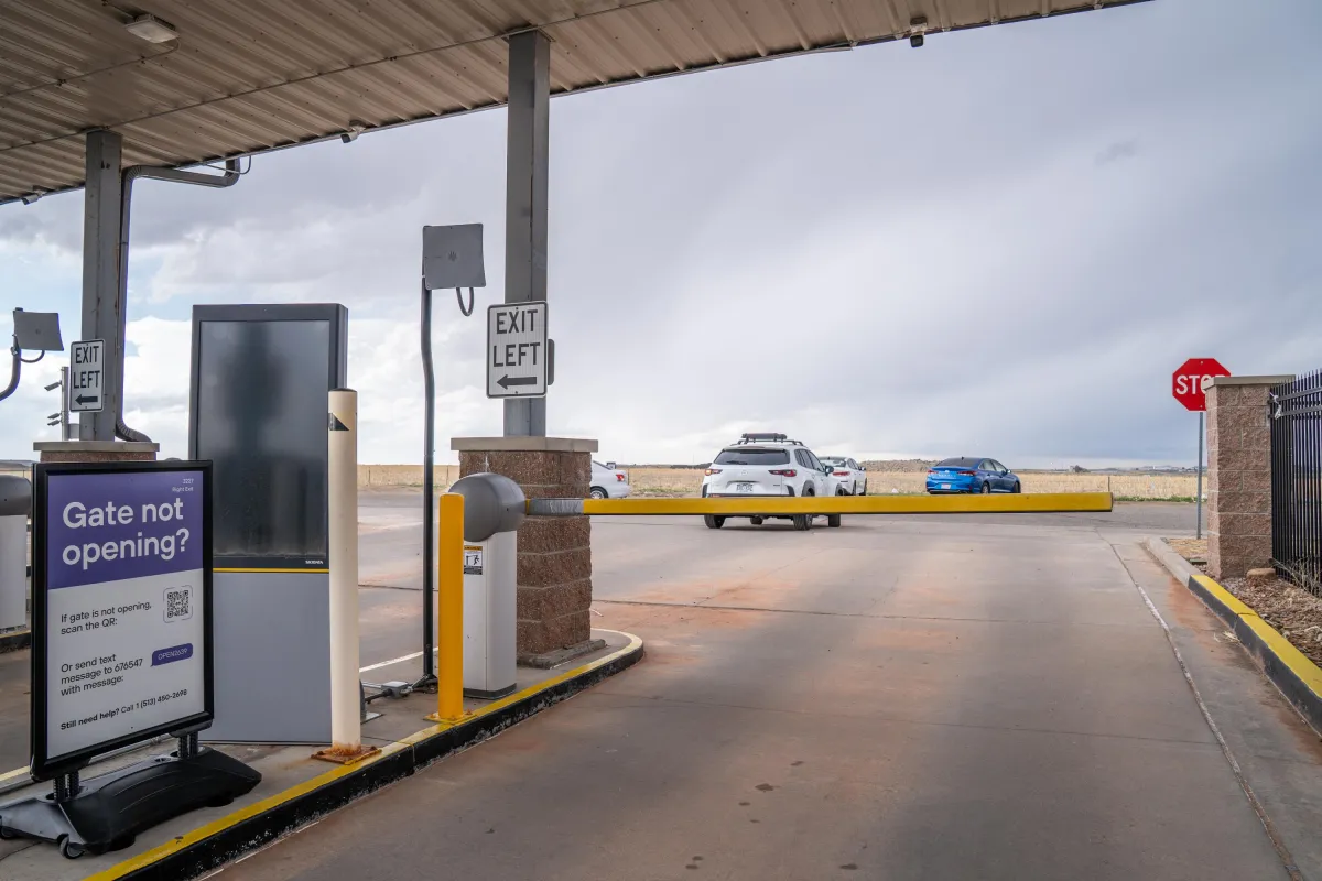Women boarding airport shuttle