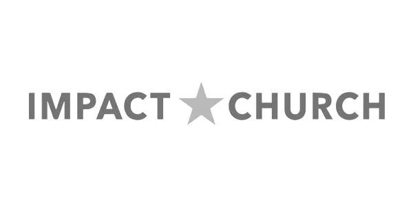 Impact Church logo featuring the word "IMPACT" in bold letters with a star symbol and "CHURCH" in a modern font, representing digital outreach and community engagement for churches.