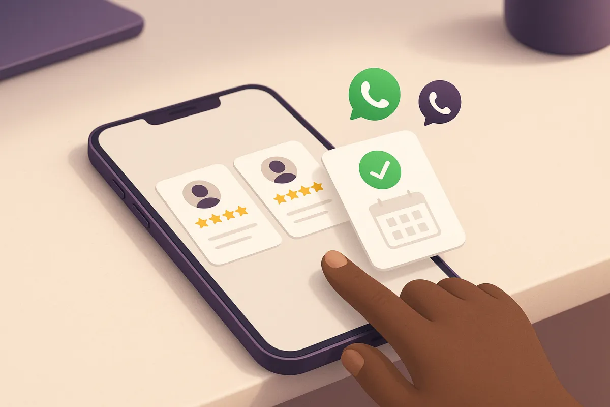 recent, believable reviews and professional replies is the one that gets the call