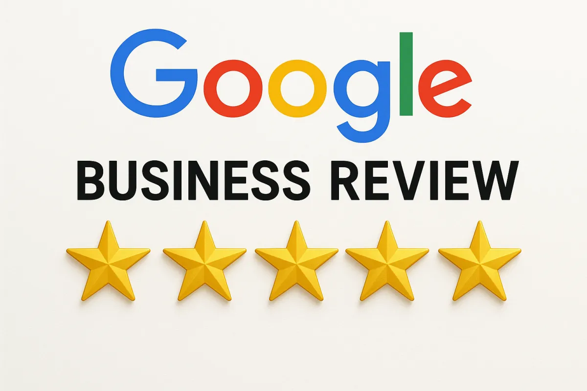 5 star golden rating for Google business review