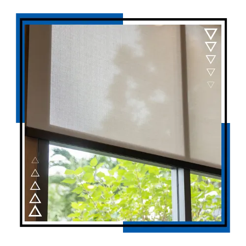 blackout roller shades in the Port St Lucie bedroom window