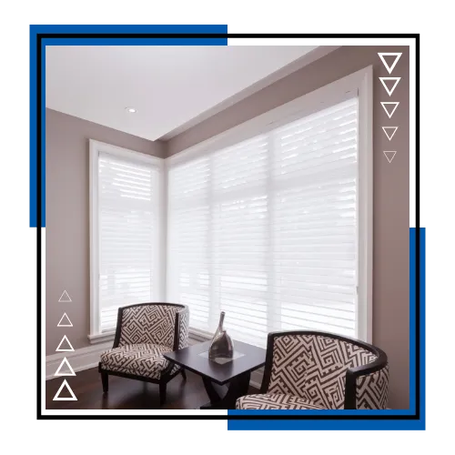 Zebra shades in a bright Palm Beach Gardens living room with soft filtered light and modern style