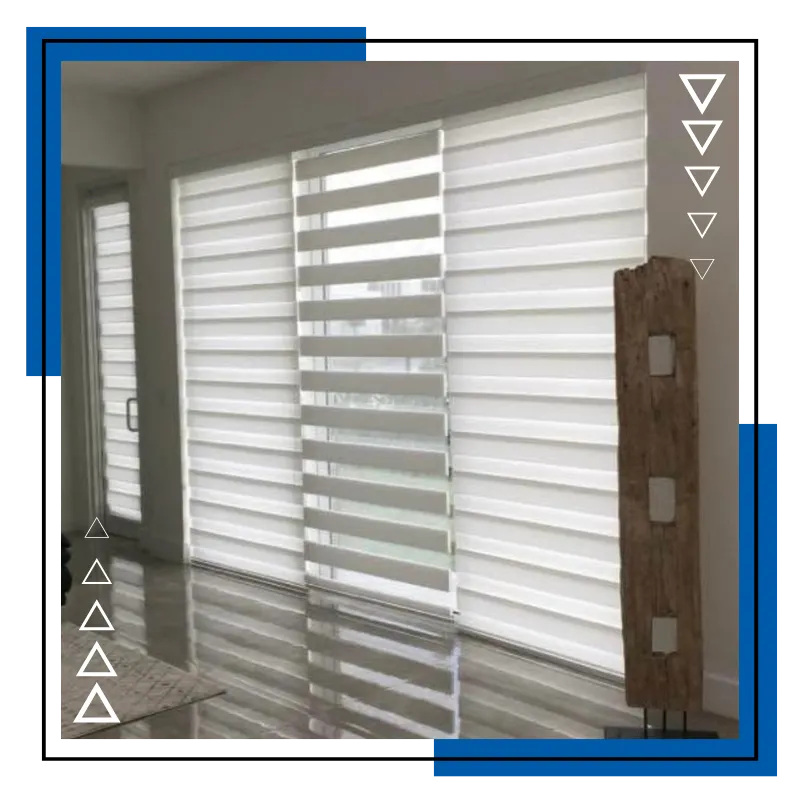 roller shades in Port St Lucie, FL, modern living room installation