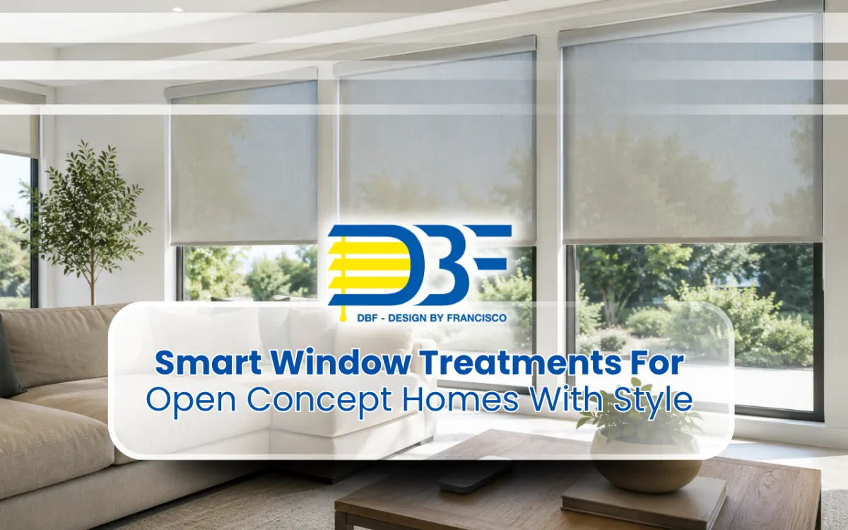 Window treatments for open concept homes with soft natural light