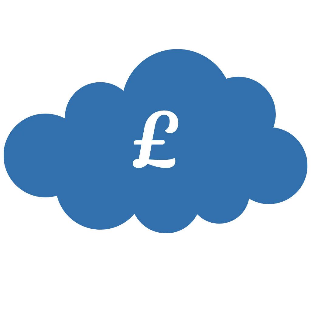 A blue cloud featuring white writing of a pound sign