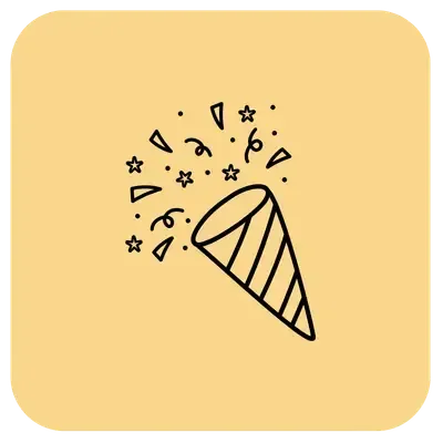 Bars on Wheels party celebration icon representing event entertainment and festive mobile bar experiences
