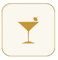 Bars on Wheels cocktail menu icon representing signature drinks and custom beverage service for special events
