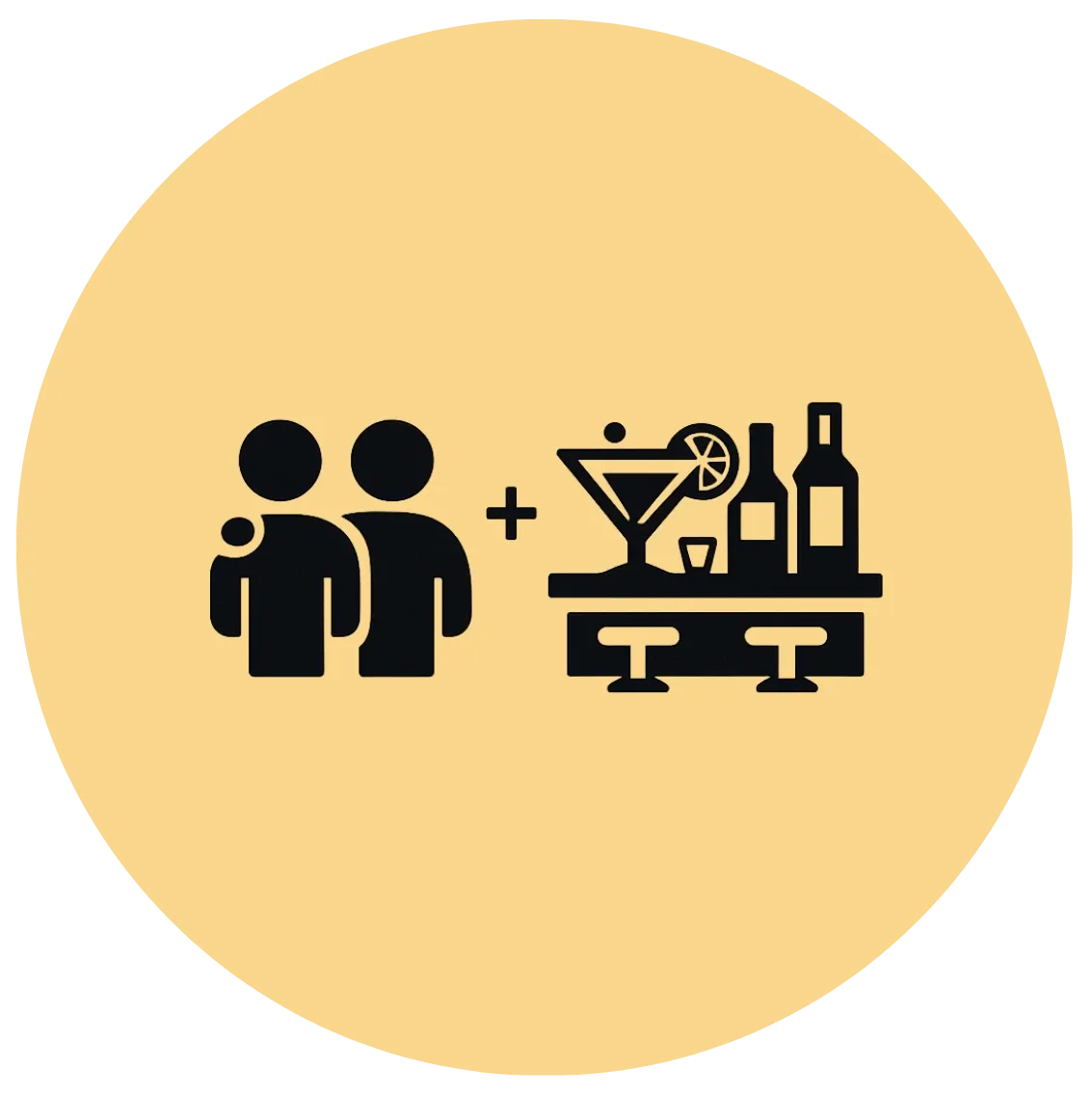 Bars on Wheels group event bar service icon representing social gatherings, private parties, and mobile bartending experiences